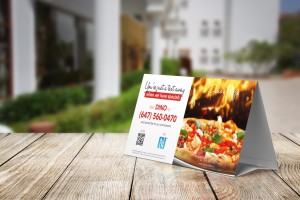 restaurant leaflet with sms marketing message